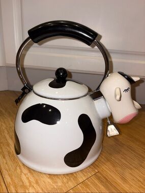Vintage M. Kamenstein Cow-Shaped Whistling Tea Kettle